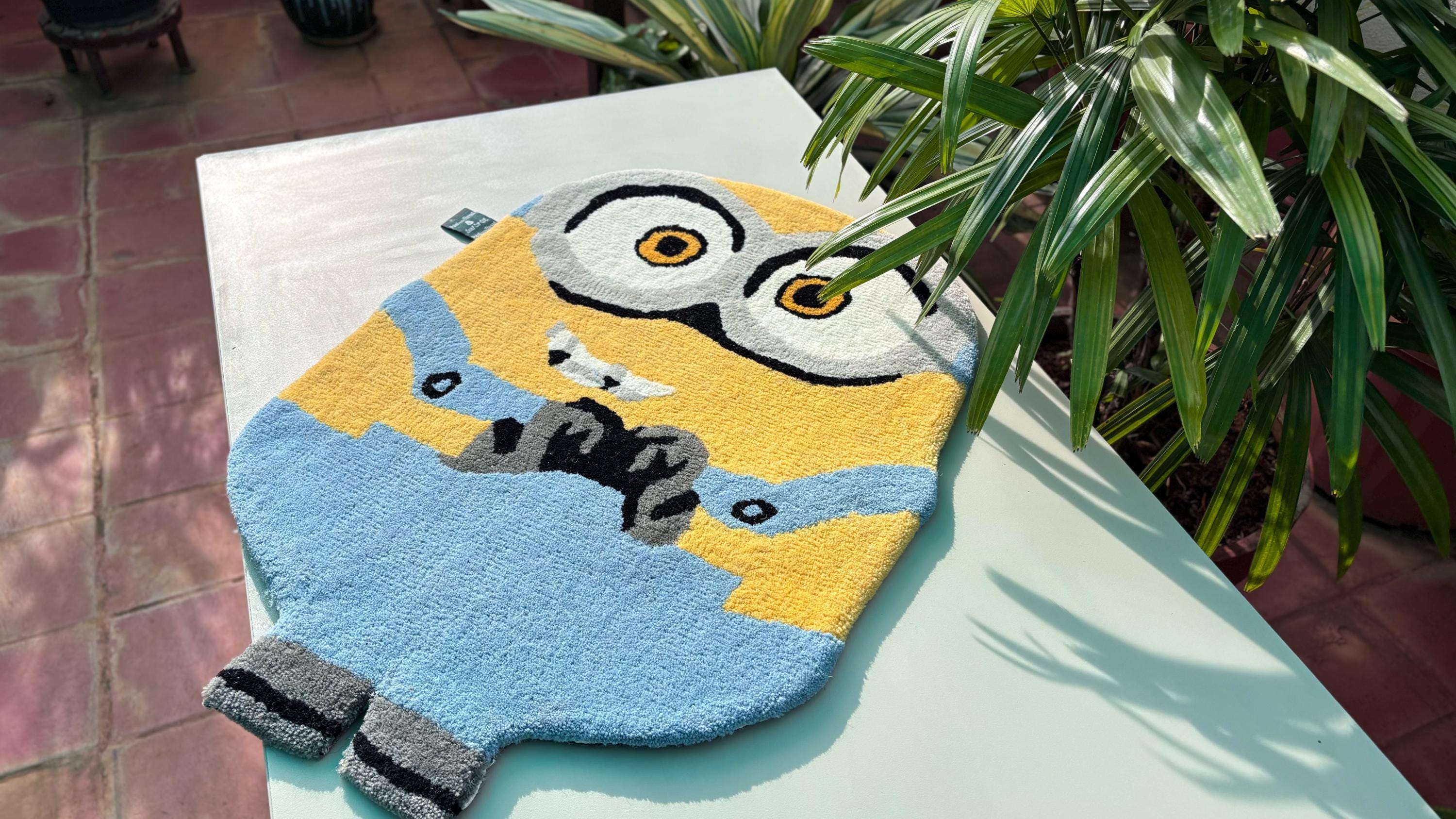 Hand Tufted Minion Rug – Funny Character Carpet, Kids Room Decor
