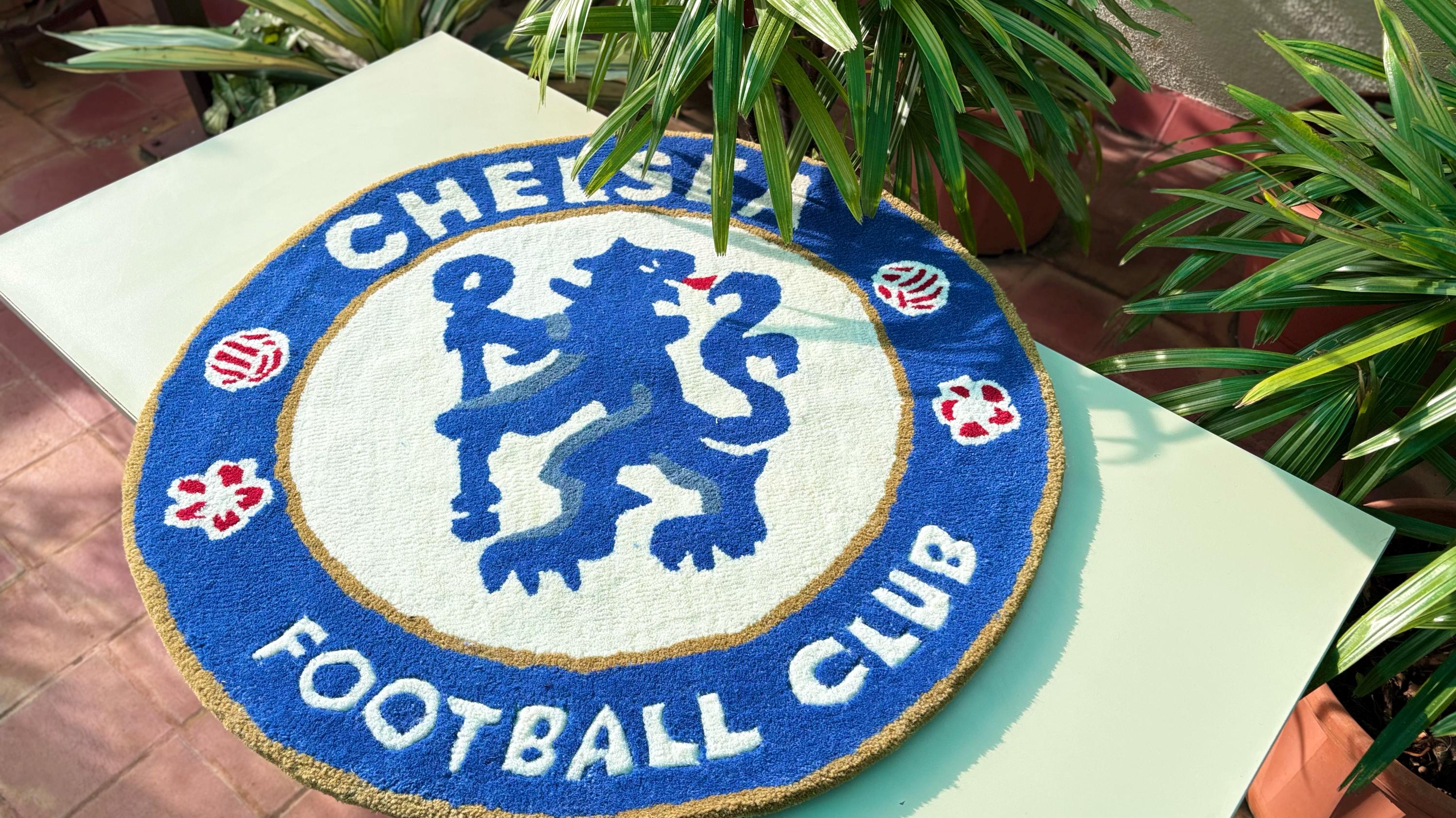 Handmade Chelsea FC Tufted Rug – Football Fan Gift