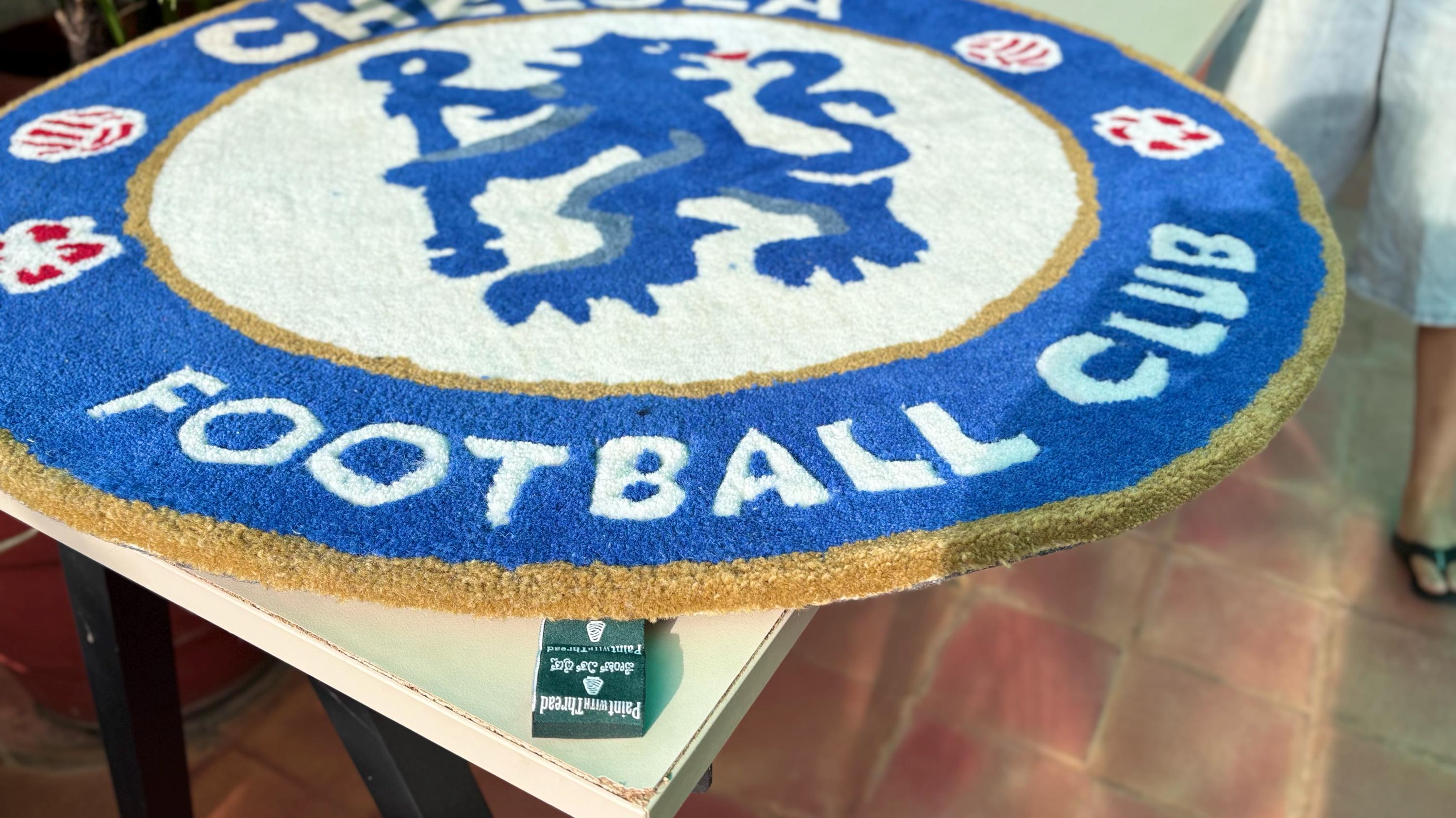 Handmade Chelsea FC Tufted Rug – Football Fan Gift