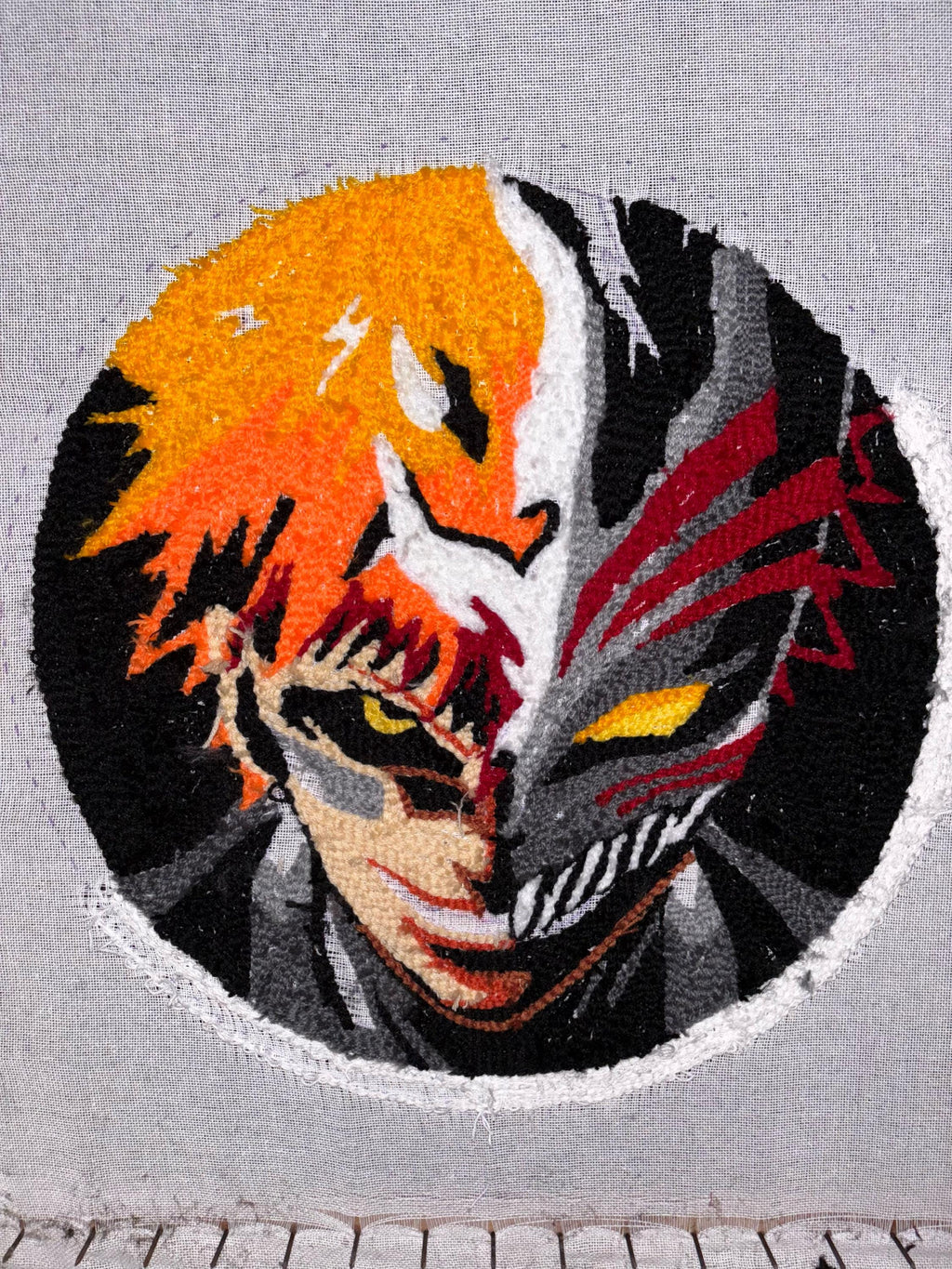 Custom Ichigo Kurosaki Shinigami Face Rug – Anime Tufted Rug – Handmade